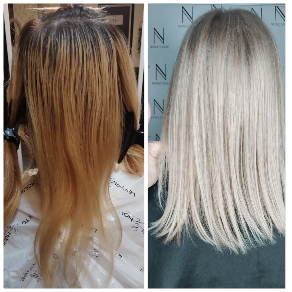 metamorfoza blond włosów Poznań